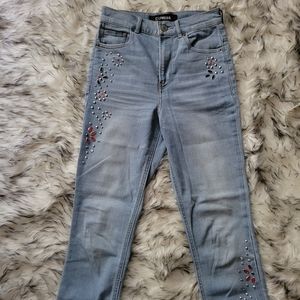 Express Jeweled Ankle Legging High Rise 0R